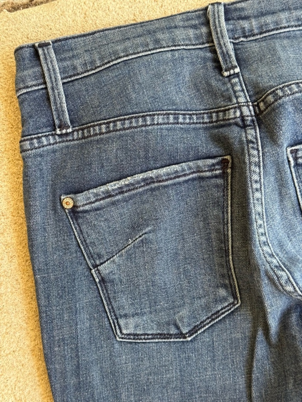 SOLD James Jeans Shayebel Medium Blue Mid-Rise Flare - Picture 6 of 6